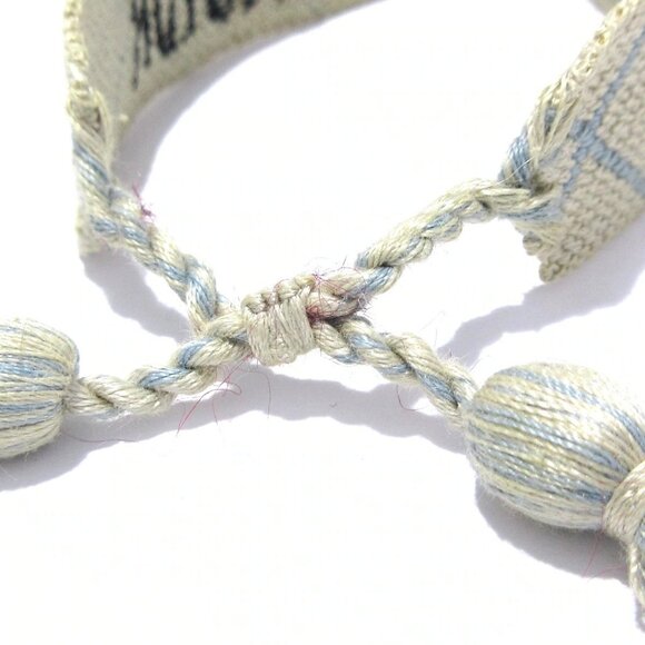 Auth DIOR/ChristianDior J'ADIOR - Beige Light Brown Multi Cotton Bracelet - Picture 5 of 5